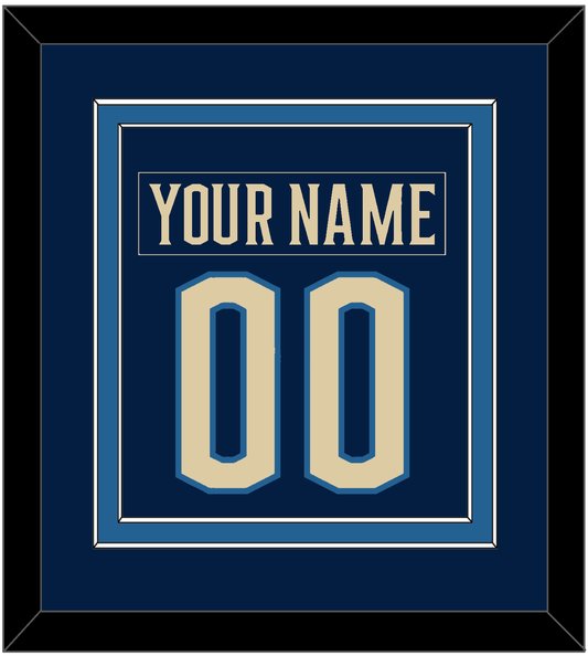 Columbus Nameplate & Number (Back) Combined - Alternate Navy Blue - Signature Tier 2