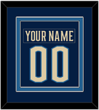 Columbus Nameplate & Number (Back) Combined - Alternate Navy Blue - Double Mat 2