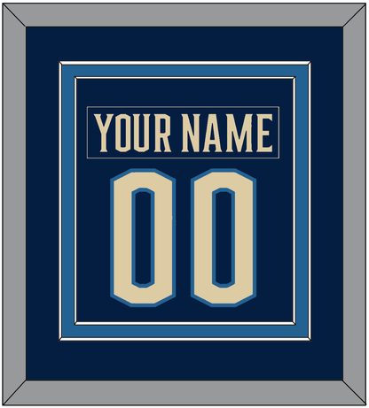 Columbus Nameplate & Number (Back) Combined - Alternate Navy Blue - Signature Tier 2