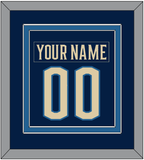 Columbus Nameplate & Number (Back) Combined - Alternate Navy Blue - Double Mat 2