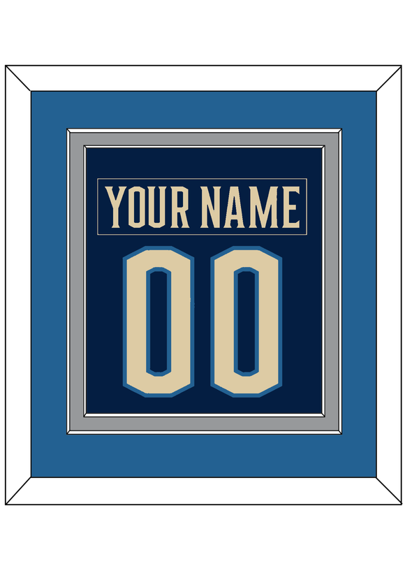Columbus Nameplate & Number (Back) Combined - Alternate Navy Blue - Double Mat 3