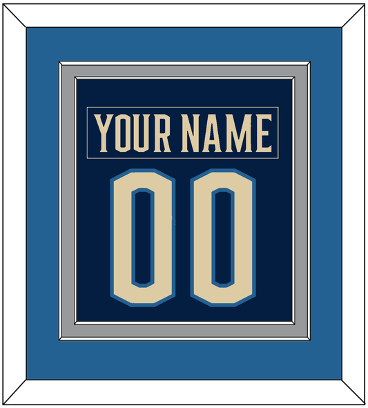 Columbus Nameplate & Number (Back) Combined - Alternate Navy Blue - Signature Tier 3