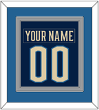 Columbus Nameplate & Number (Back) Combined - Alternate Navy Blue - Double Mat 3