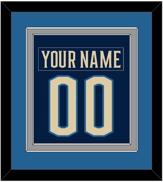 Columbus Nameplate & Number (Back) Combined - Alternate Navy Blue - Signature Tier 3