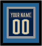 Columbus Nameplate & Number (Back) Combined - Alternate Navy Blue - Double Mat 3