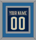 Columbus Nameplate & Number (Back) Combined - Alternate Navy Blue - Double Mat 3