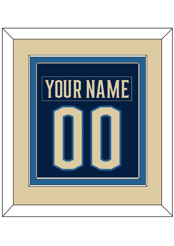Columbus Nameplate & Number (Back) Combined - Alternate Navy Blue - Double Mat 4