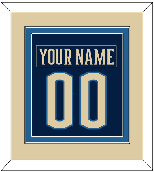 Columbus Nameplate & Number (Back) Combined - Alternate Navy Blue - Signature Tier 4