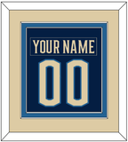 Columbus Nameplate & Number (Back) Combined - Alternate Navy Blue - Double Mat 4