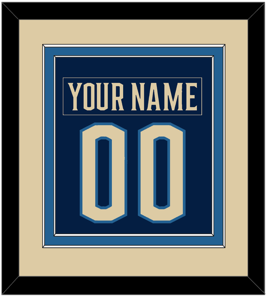 Columbus Nameplate & Number (Back) Combined - Alternate Navy Blue - Signature Tier 4