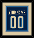 Columbus Nameplate & Number (Back) Combined - Alternate Navy Blue - Double Mat 4
