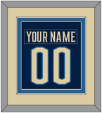 Columbus Nameplate & Number (Back) Combined - Alternate Navy Blue - Double Mat 4