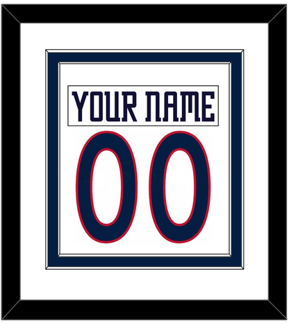 Columbus Nameplate & Number (Back) Combined - Road White (2007-2017) - Signature Tier 1