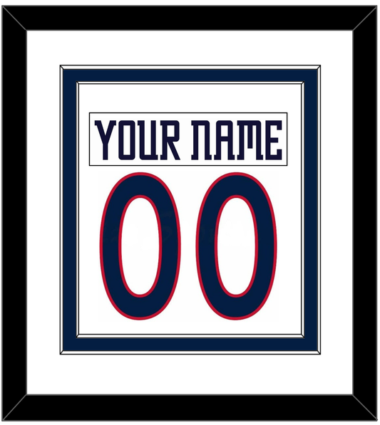 Columbus Nameplate & Number (Back) Combined - Road White (2007-2017) - Signature Tier 1