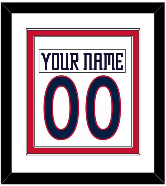 Columbus Nameplate & Number (Back) Combined - Road White (2007-2017) - Signature Tier 2