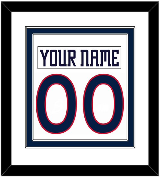 Columbus Nameplate & Number (Back) Combined - Home White (2000-2001) - Signature Tier 1