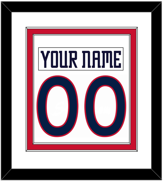 Columbus Nameplate & Number (Back) Combined - Home White (2000-2001) - Signature Tier 2