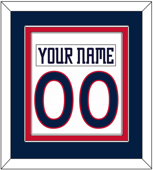 Columbus Nameplate & Number (Back) Combined - Home White (2000-2001) - Signature Tier 3