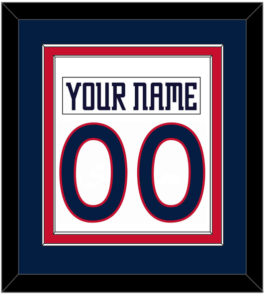 Columbus Nameplate & Number (Back) Combined - Home White (2000-2001) - Signature Tier 3