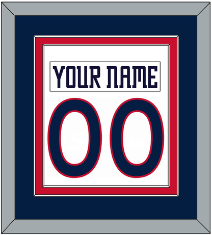 Columbus Nameplate & Number (Back) Combined - Home White (2000-2001) - Signature Tier 3