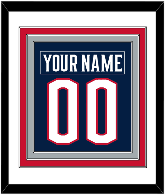 Columbus Nameplate & Number (Back) Combined - Home Navy Blue - Premier Tier 1