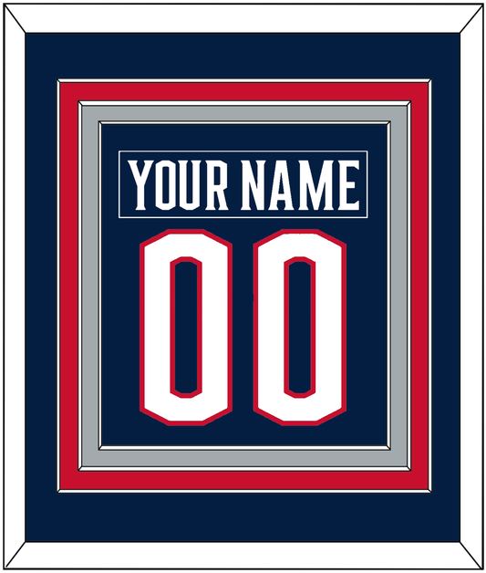 Columbus Nameplate & Number (Back) Combined - Home Navy Blue - Premier Tier 2