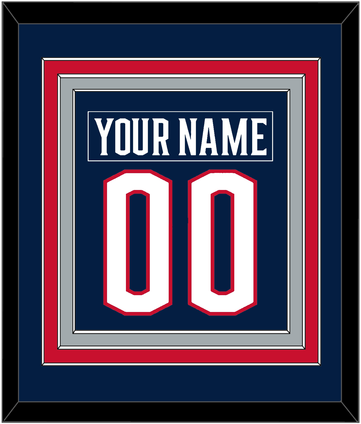 Columbus Nameplate & Number (Back) Combined - Home Navy Blue - Premier Tier 2
