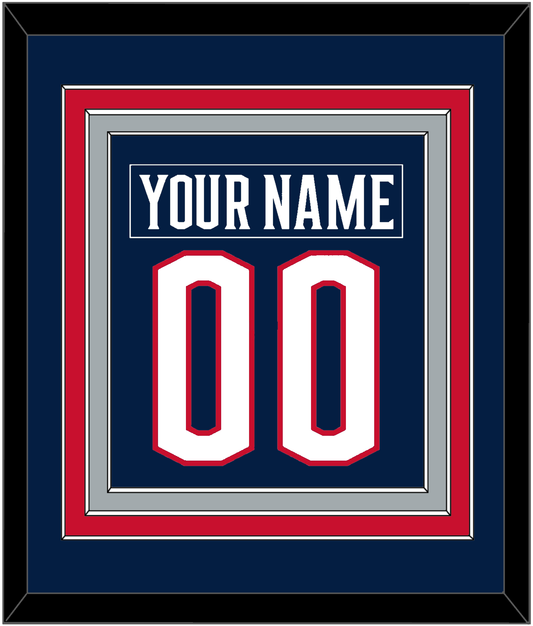 Columbus Nameplate & Number (Back) Combined - Home Navy Blue - Premier Tier 2