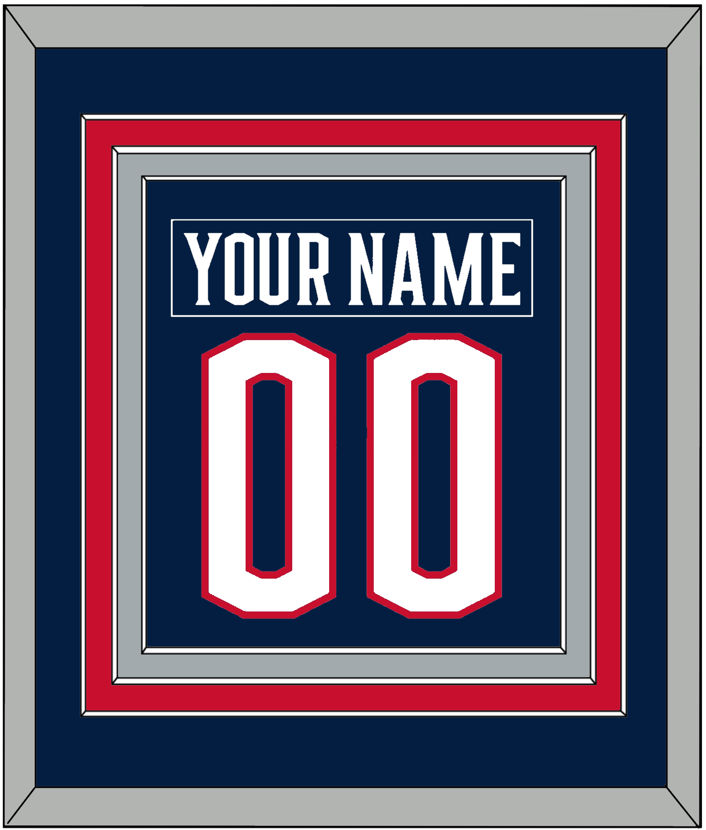 Columbus Nameplate & Number (Back) Combined - Home Navy Blue - Premier Tier 2