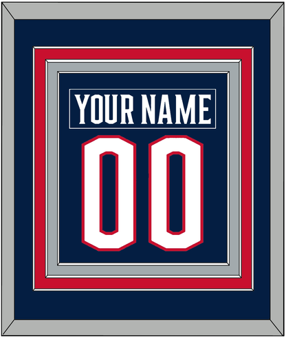 Columbus Nameplate & Number (Back) Combined - Home Navy Blue - Premier Tier 2