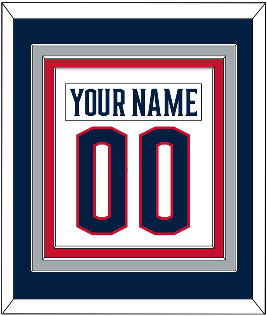 Columbus Nameplate & Number (Back) Combined - Road White - Premier Tier 2