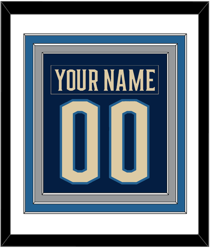 Columbus Nameplate & Number (Back) Combined - Alternate Navy Blue - Premier Tier 1