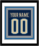 Columbus Nameplate & Number (Back) Combined - Alternate Navy Blue - Triple Mat 1