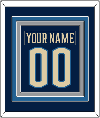 Columbus Nameplate & Number (Back) Combined - Alternate Navy Blue - Premier Tier 2