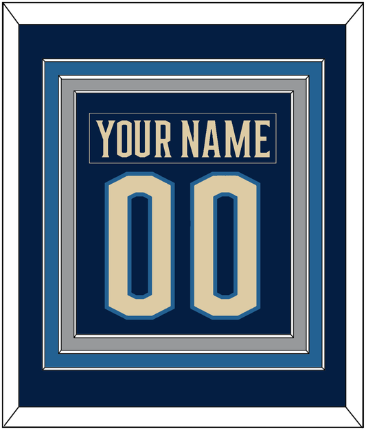 Columbus Nameplate & Number (Back) Combined - Alternate Navy Blue - Premier Tier 2