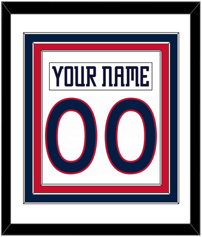 Columbus Nameplate & Number (Back) Combined - Home/Road White (2000-2001) - Premier Tier 1