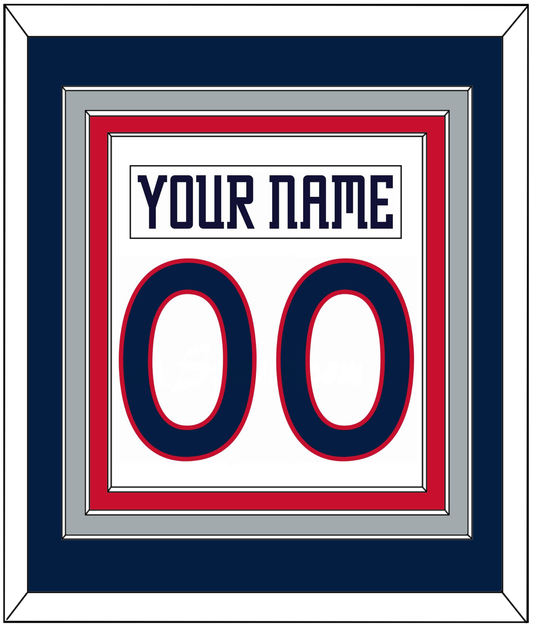 Columbus Nameplate & Number (Back) Combine - Home White (2000-2001) - Premier Tier 2