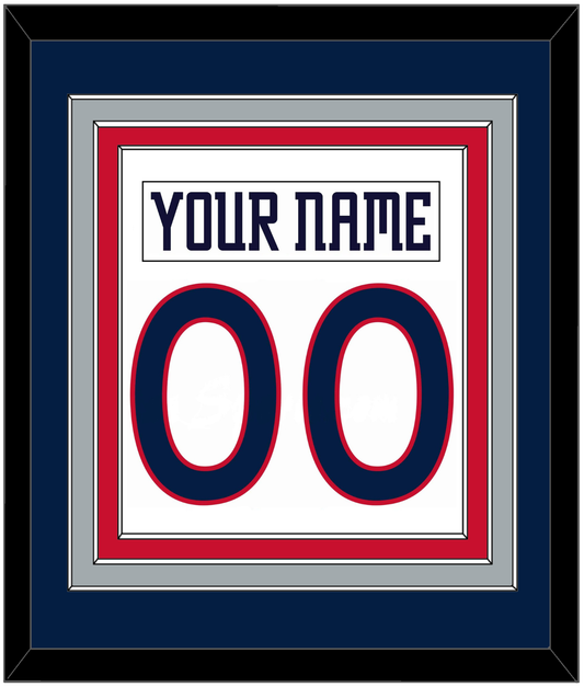 Columbus Nameplate & Number (Back) Combine - Home White (2000-2001) - Premier Tier 2