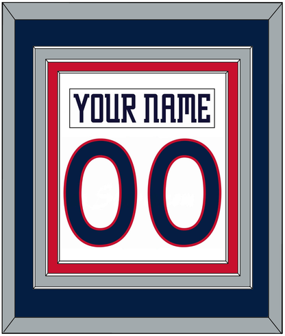 Columbus Nameplate & Number (Back) Combine - Home White (2000-2001) - Premier Tier 2