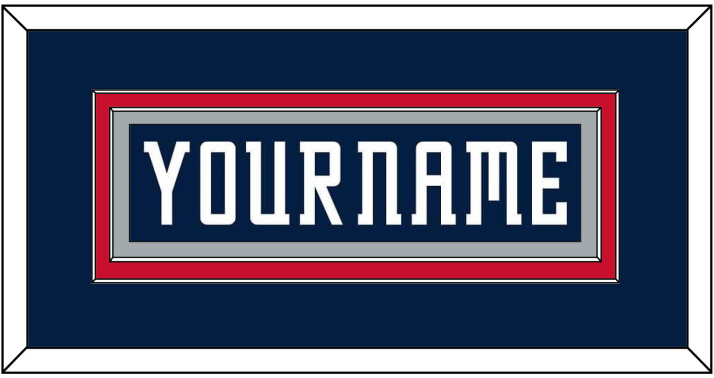 Columbus Nameplate - Road/Home Navy Blue (2001-2007) - Signature Tier 2