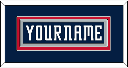Columbus Nameplate - Road/Home Navy Blue (2001-2007) - Signature Tier 2