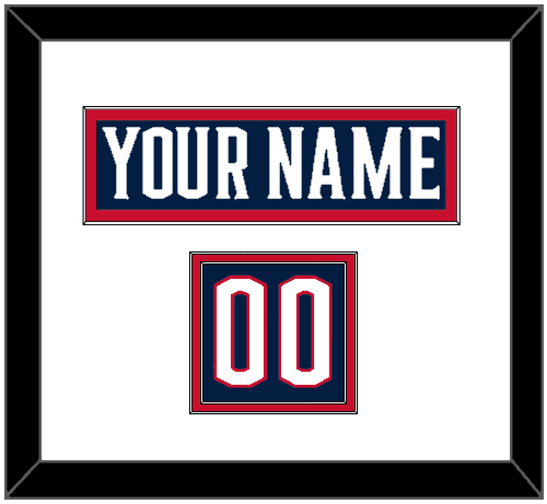 Columbus Nameplate & Number (Shoulder) - Home Navy Blue - Signature Tier 1