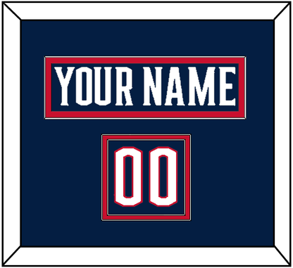 Columbus Nameplate & Number (Shoulder) - Home Navy Blue - Signature Tier 2