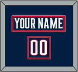 Columbus Nameplate & Number (Shoulder) - Home Navy Blue - Double Mat 2