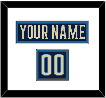 Columbus Nameplate & Number (Shoulder) - Alternate Navy Blue - Signature Tier 1