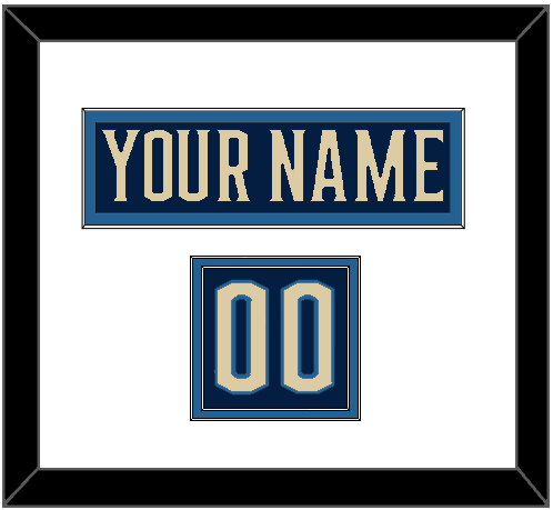 Columbus Nameplate & Number (Shoulder) - Alternate Navy Blue - Signature Tier 1