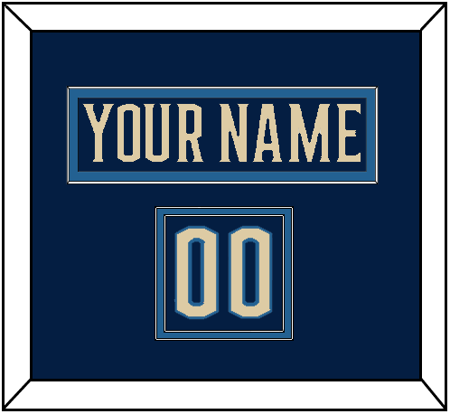 Columbus Nameplate & Number (Shoulder) - Alternate Navy Blue - Signature Tier 2