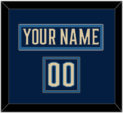 Columbus Nameplate & Number (Shoulder) - Alternate Navy Blue - Signature Tier 2