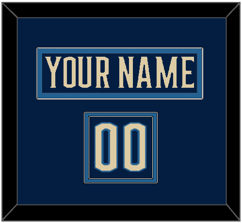 Columbus Nameplate & Number (Shoulder) - Alternate Navy Blue - Signature Tier 2