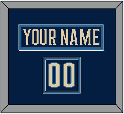 Columbus Nameplate & Number (Shoulder) - Alternate Navy Blue - Signature Tier 2